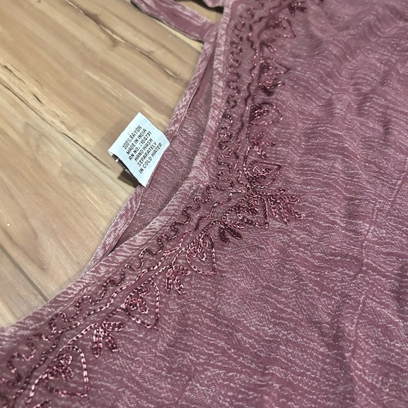 Oversized Bohemian Red Tank Top Free Sized - Picture 2 of 3